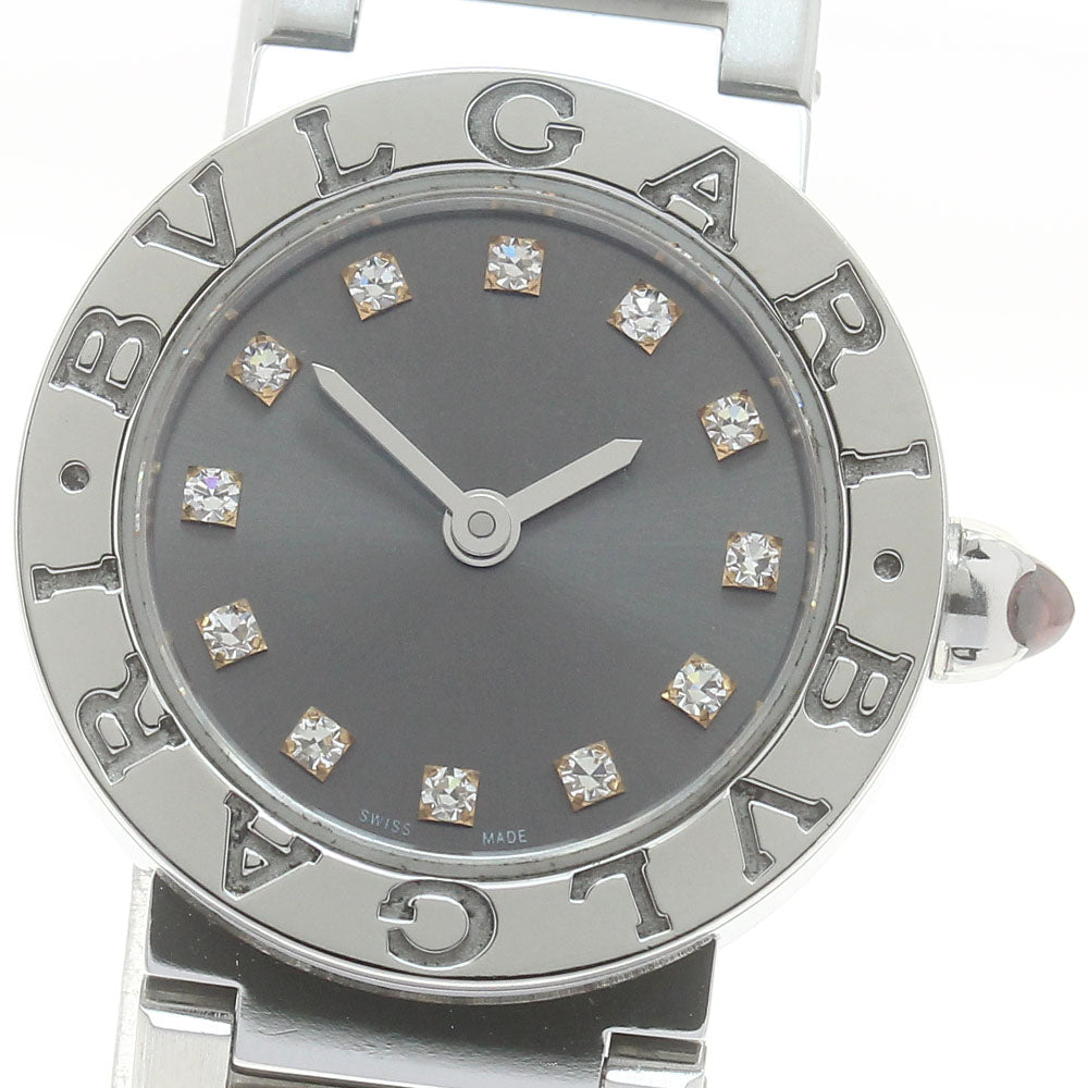 BVLGARI BVLGARIBVLGARI BB23SS 12P diamond Gray Dial Quartz Ladies Watch_878159