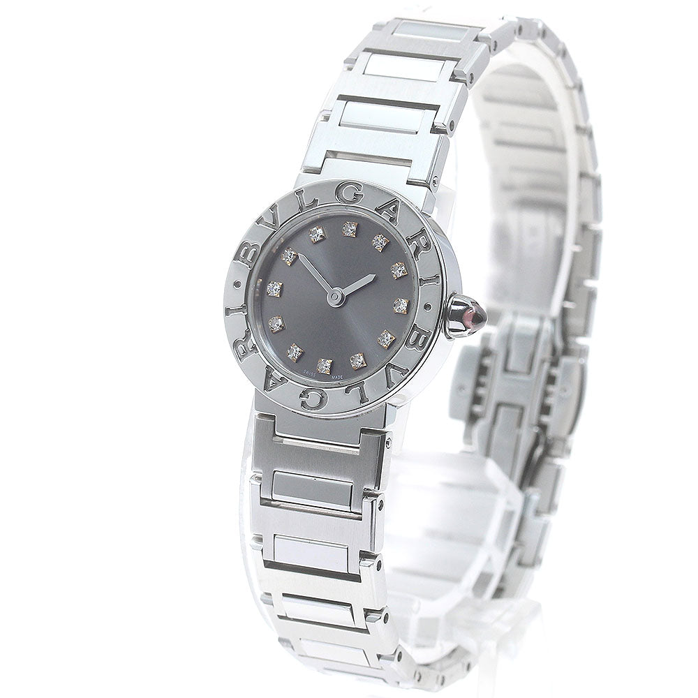 BVLGARI BVLGARIBVLGARI BB23SS 12P diamond Gray Dial Quartz Ladies Watch_878159
