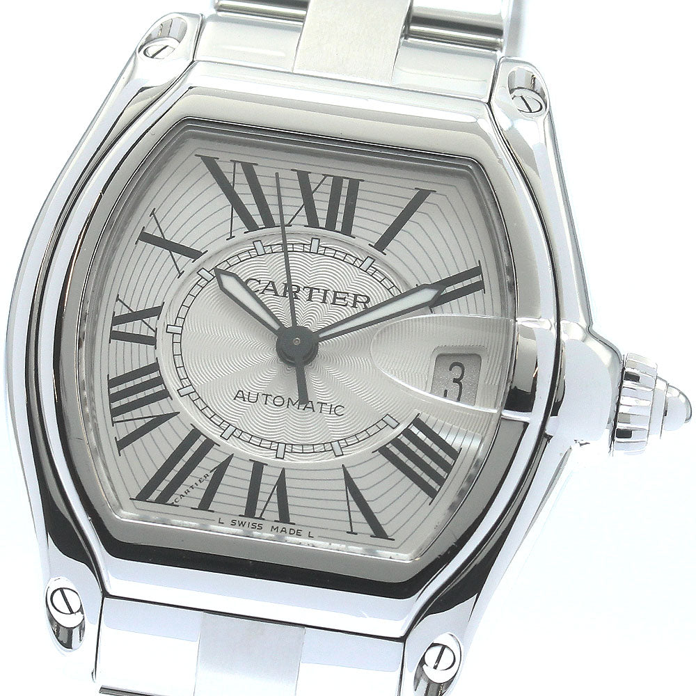 CARTIER Roadster LM W62025V3 Date Silver Dial Automatic Men's Watch_878190