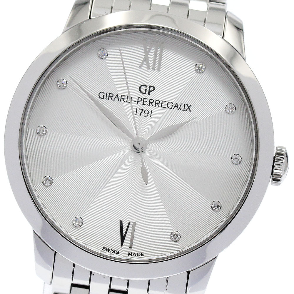 GIRARD PERREGAUX 1966 Lady 49523 10P diamond Silver Dial Automatic Ladies_878199