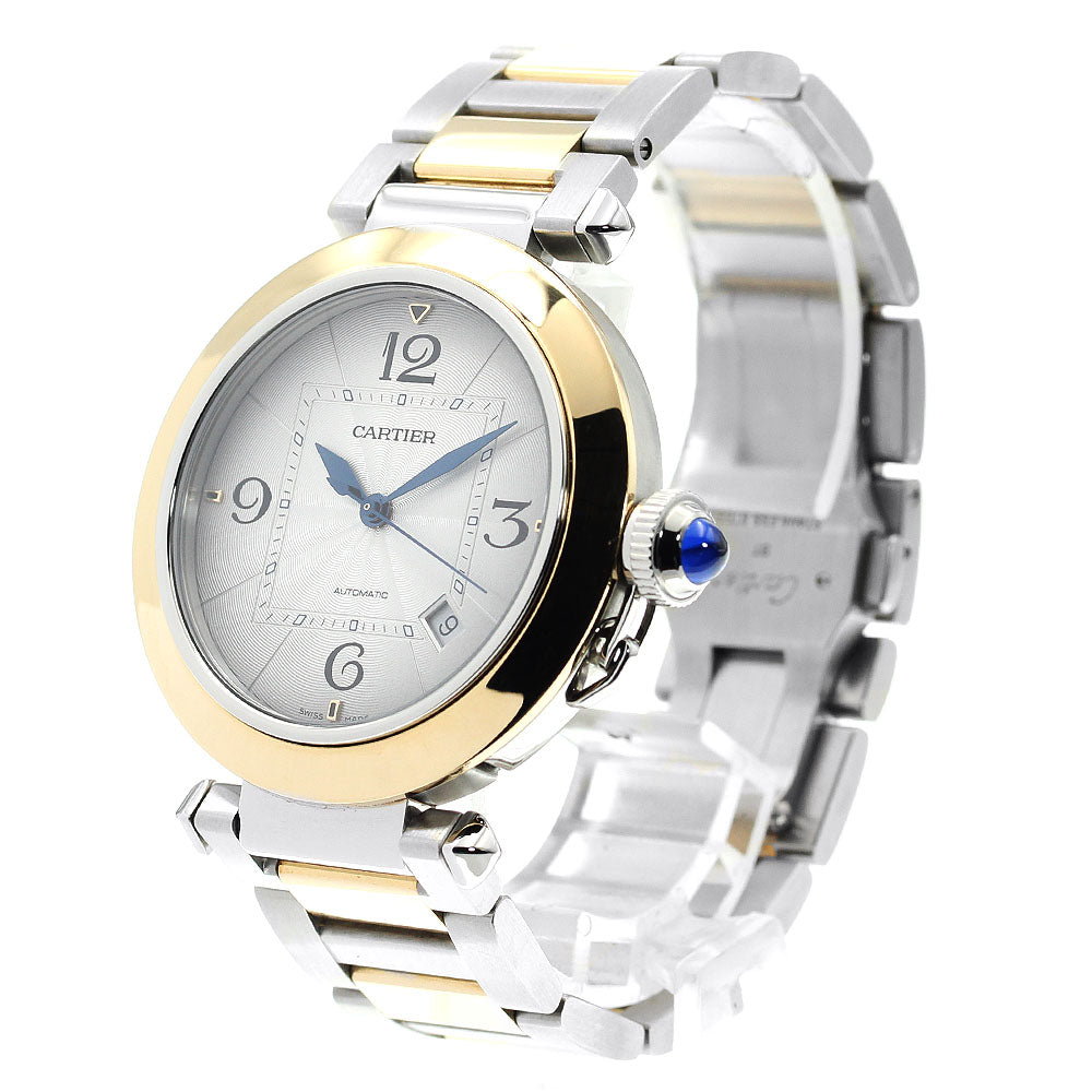 CARTIER Pasha de Cartier 41mm W2PA0009 SS/YG Silver Dial Automatic Men's_878214