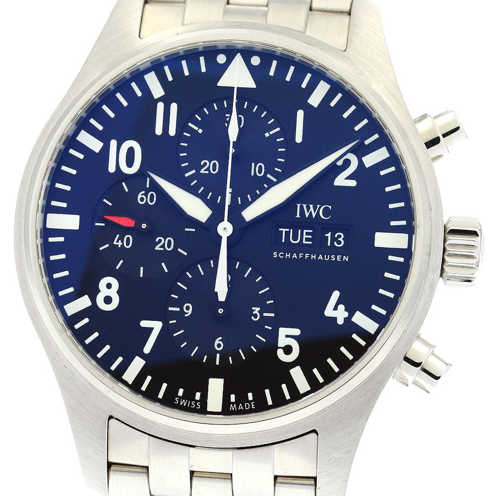 IWC SCHAFFHAUSEN Pilot watch IW377710 Chronograph day date AT Men's_878222