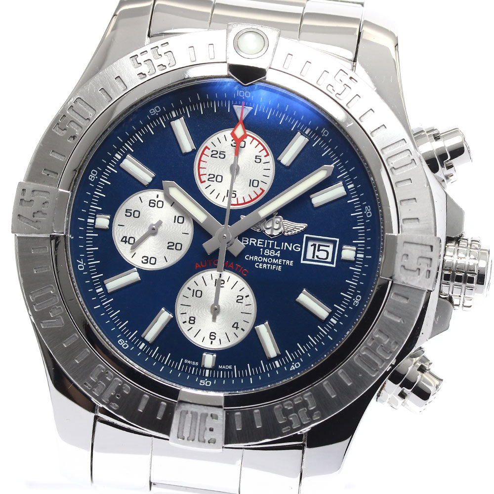 BREITLING Super Avenger II A13371 Date Chronograph Automatic Men's Watch_878235