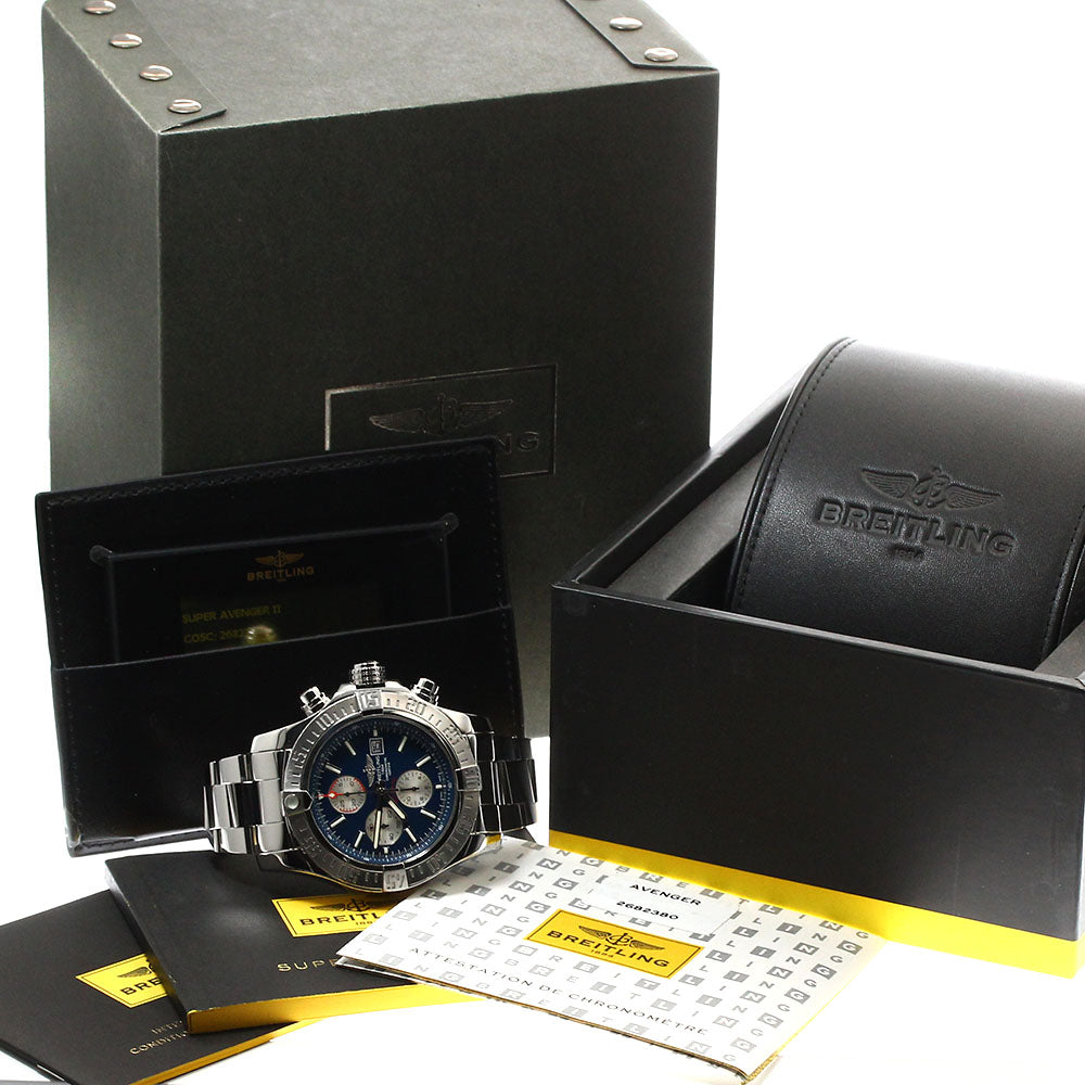 BREITLING Super Avenger II A13371 Date Chronograph Automatic Men's Watch_878235