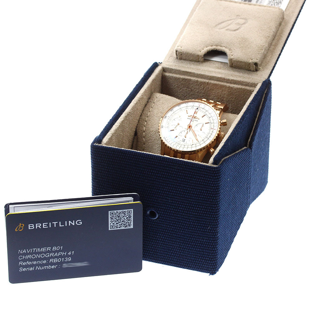 BREITLING Navitimer B01 Chronograph 41 RB0139 K18PG Date AT Men's Watch_878241