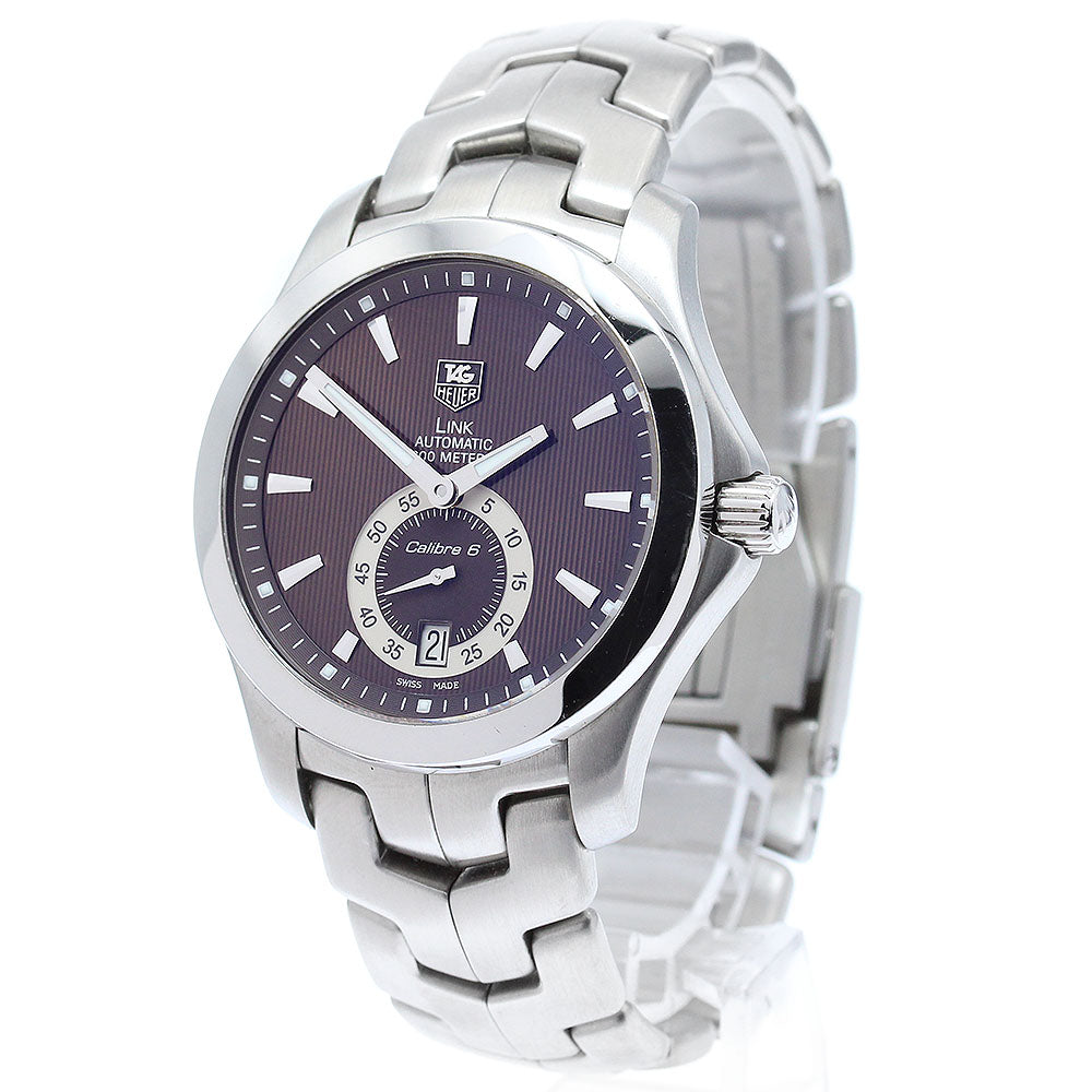 TAG HEUER Link Caliber 6 WJF211C Date Brown Dial Automatic Men's Watch_878258