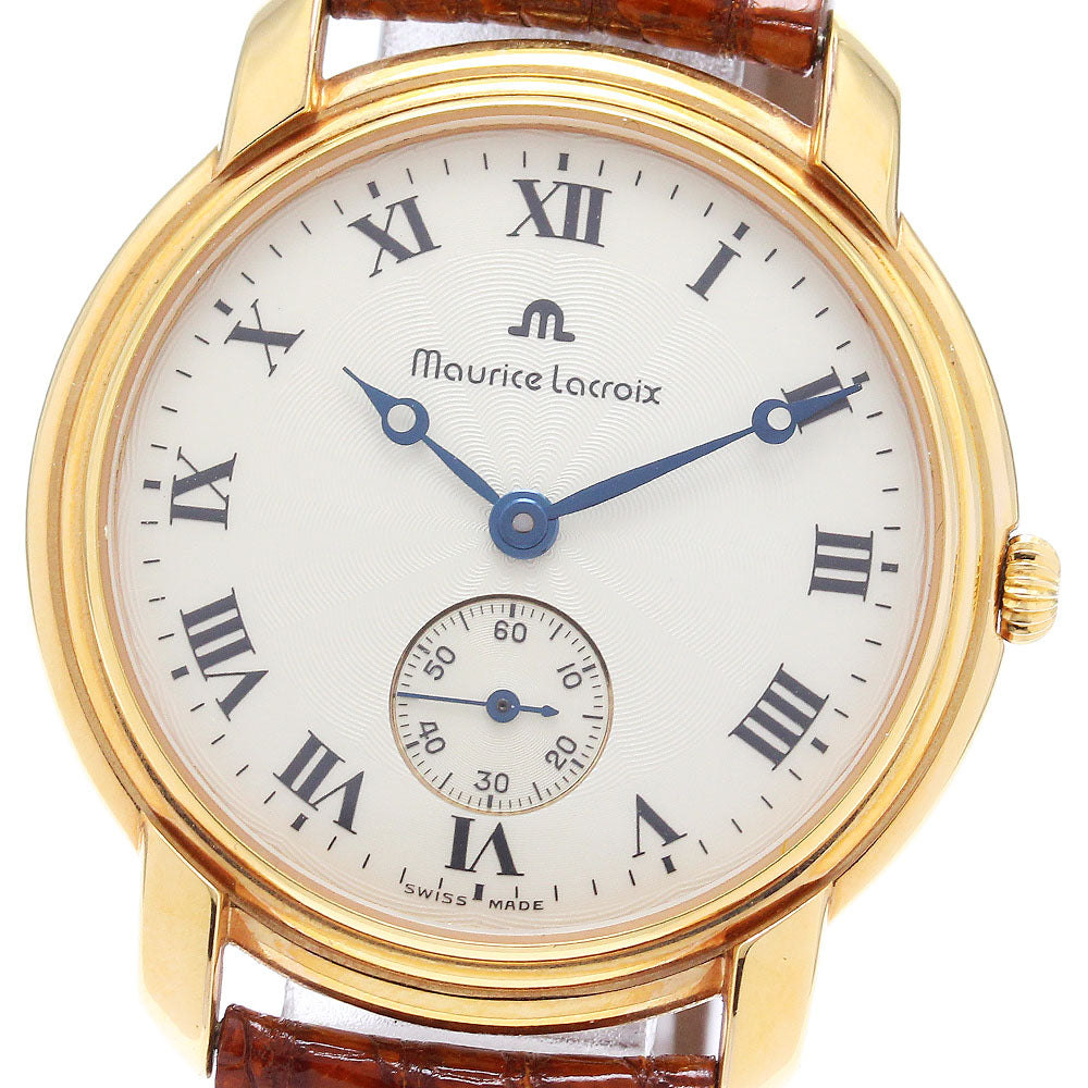 MAURICE LACROIX 26318 Small seconds Silver Dial Hand Winding Men's Watch_878267