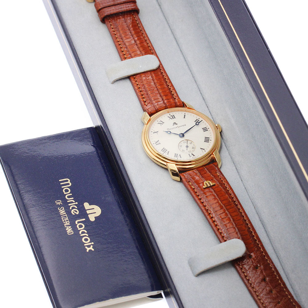 MAURICE LACROIX 26318 Small seconds Silver Dial Hand Winding Men's Watch_878267
