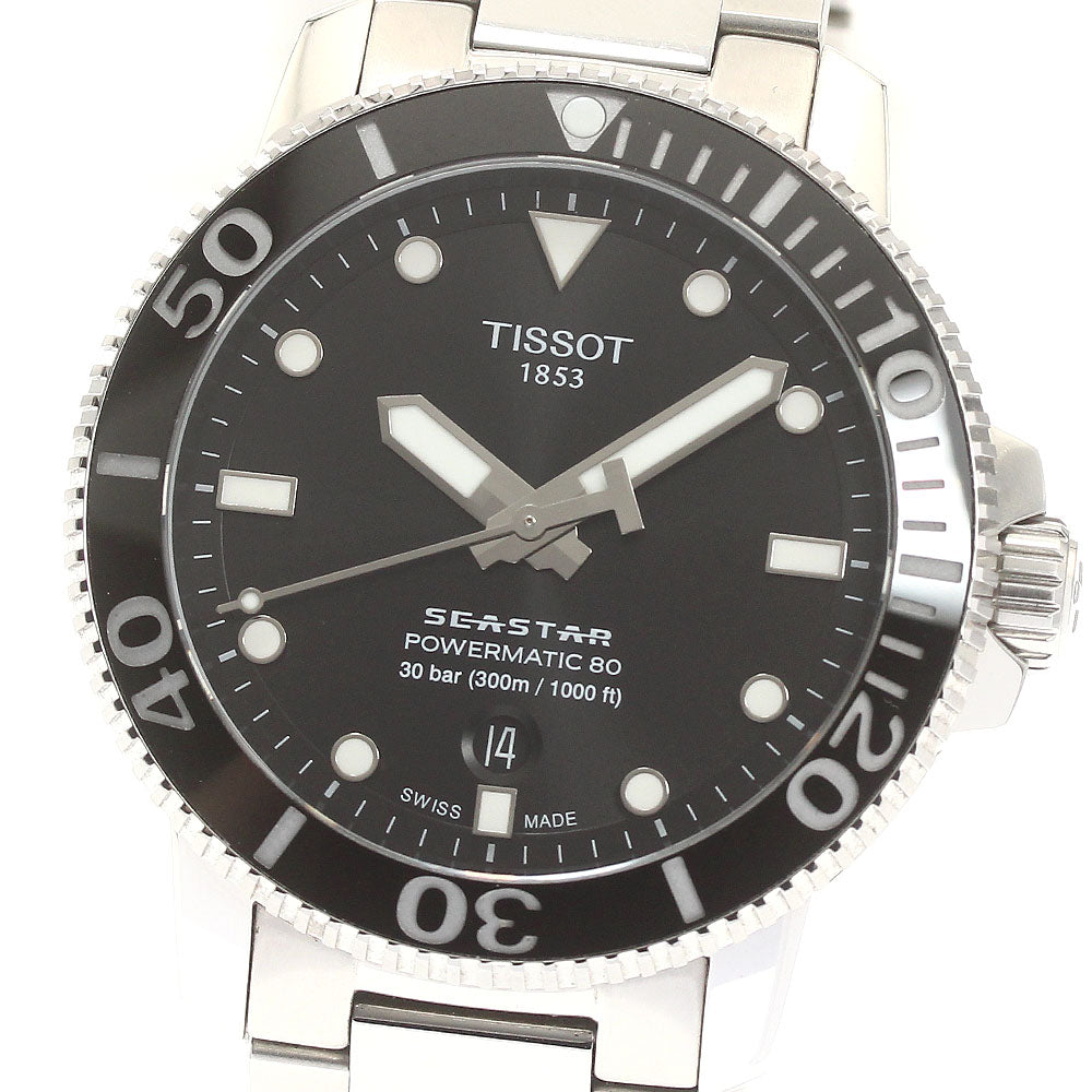TISSOT Sea star 1000 T120407A Date black Dial Automatic Men's Watch_878273