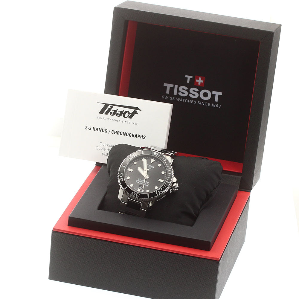 TISSOT Sea star 1000 T120407A Date black Dial Automatic Men's Watch_878273