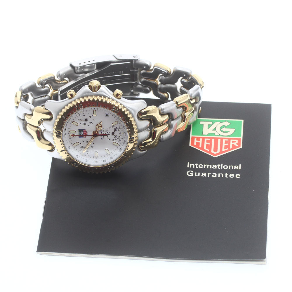 TAG HEUER S/el CG1120-0 Chronograph White Dial Quartz Men's Watch_878283