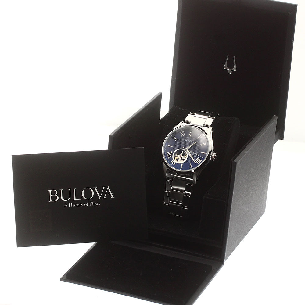 BULOVA Classic 96A218 blue Dial Automatic Men's Watch_878286