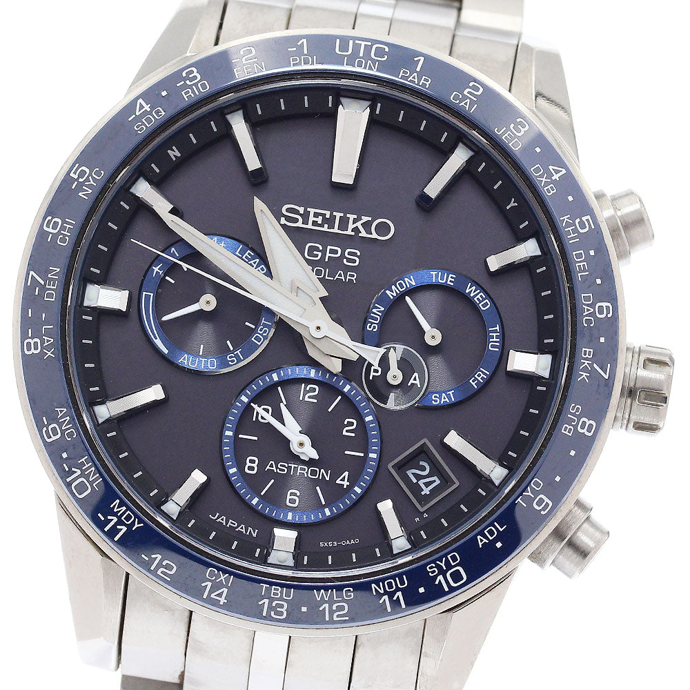 SEIKO Astron SBXC001/5X53-0AB0 GPS Solar Powered Radio Men's Watch_878288