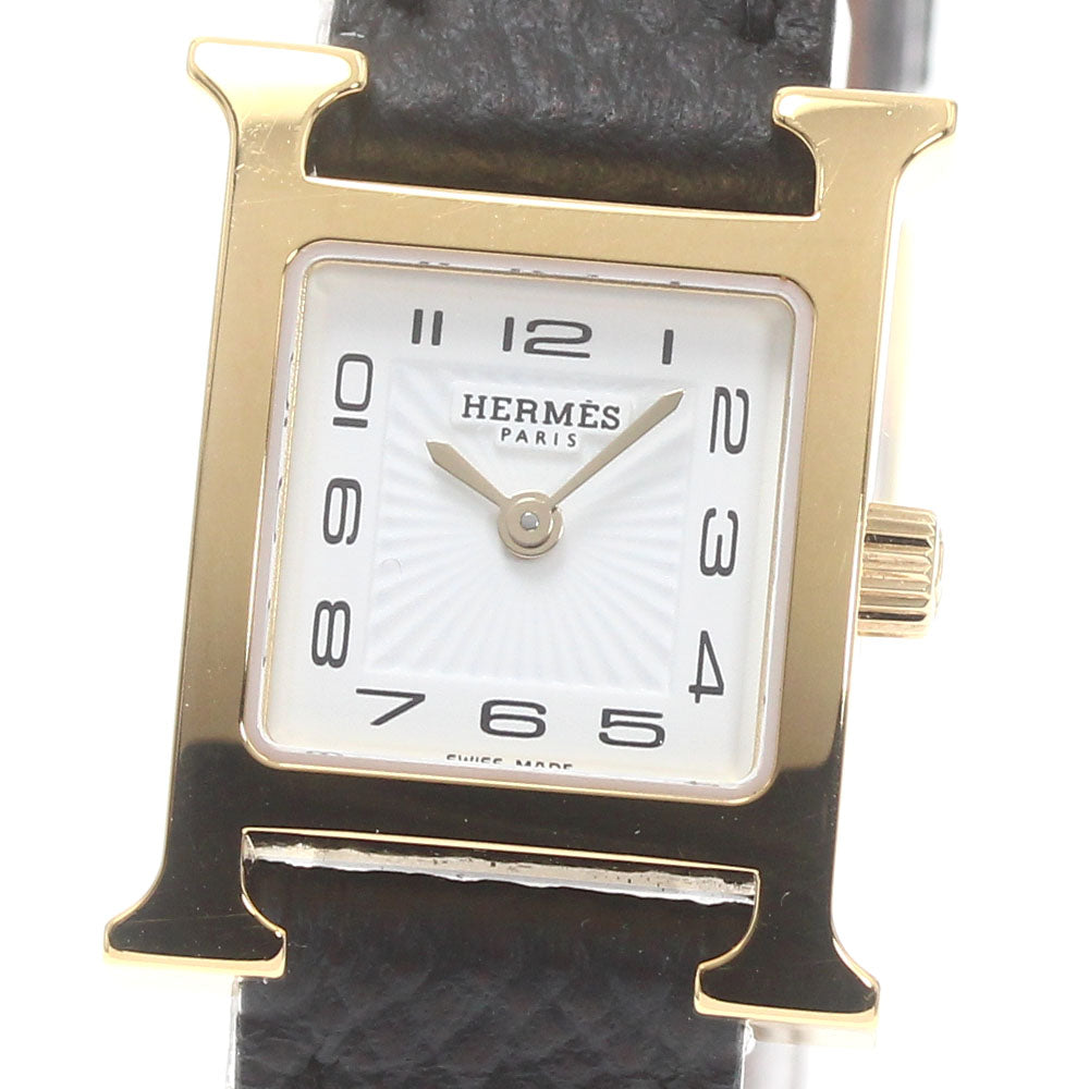 HERMES H watch mini HH1.101 white Dial Quartz Ladies Watch_878294