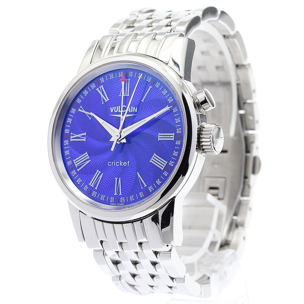 VULCAIN cricket 100102.008 alarm blue enamel Dial Hand Winding Men's_878302