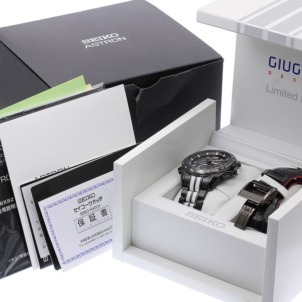 SEIKO Astron SBXB037/8X82-0AL0-1 GIUGIARO DESIGN LIMITED MODEL black Dial Solar Powered Radio Men's Watch_878304