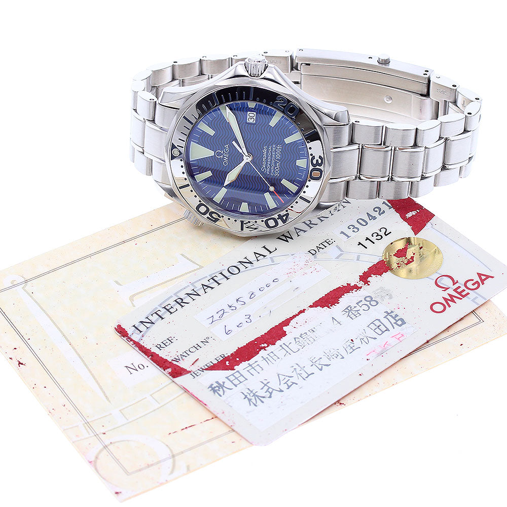 OMEGA Seamaster300 2255.80 Date blue Dial Automatic Men's Watch_878357