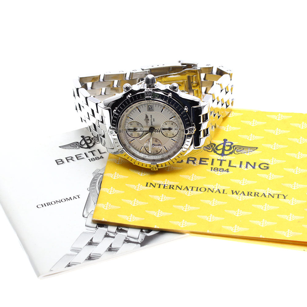 BREITLING Chronomat A13050.1 Chronograph Silver Dial Automatic Men's_878362