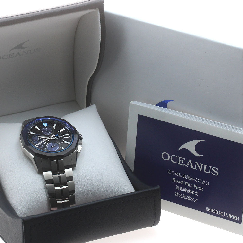 CASIO Oceanus Manta OCW-S6000-1AJF Date Solar Powered Radio Men's Watch_878381