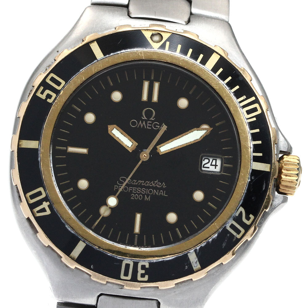 OMEGA Seamaster200 Date black Dial Quartz Men's Watch_878385