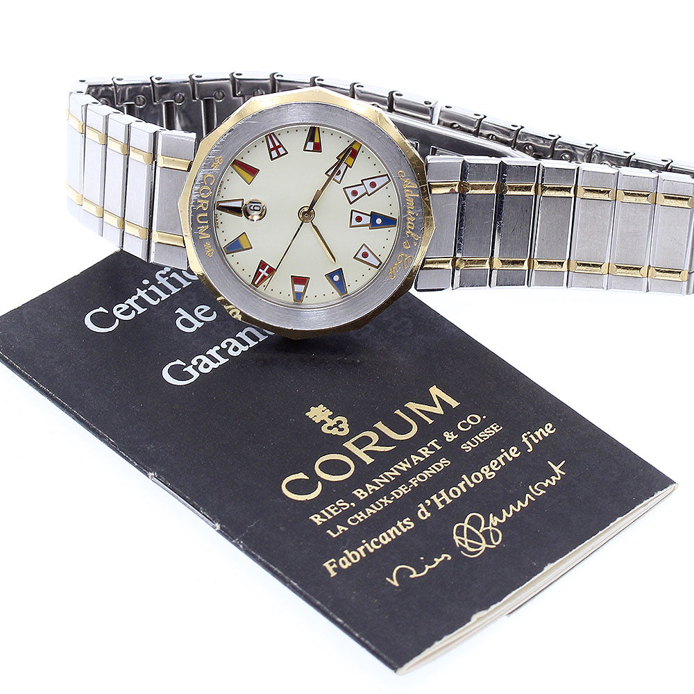 CORUM Admirals cup 99.810.21 V-52 Date white Dial Quartz Men's Watch_878395