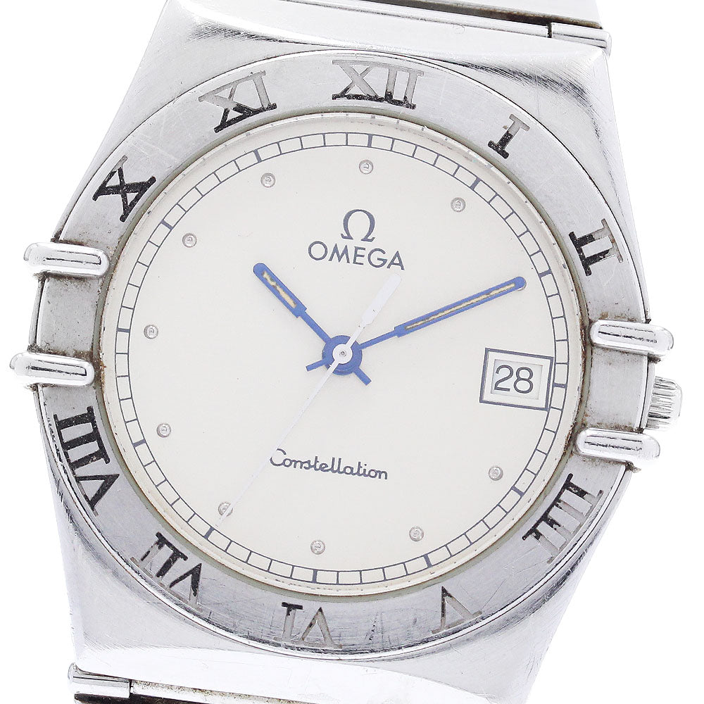 OMEGA Constellation Date Silver Dial Quartz Men's Watch_878396