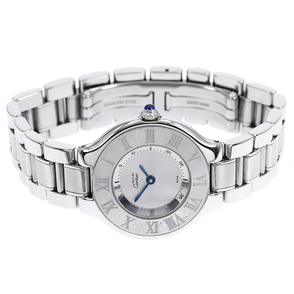 CARTIER Must21 Vantian W10109T2 Silver Dial Quartz Ladies Watch_878409