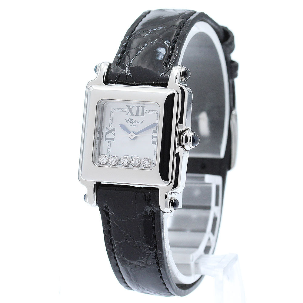 Chopard Happy sports 27/8892-23 Square 5P Diamond white Dial Quartz Ladies Watch_878410