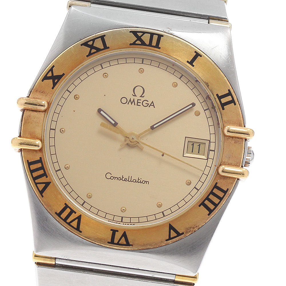 OMEGA Constellation date half bar gold Dial Quartz Men's Watch_878415