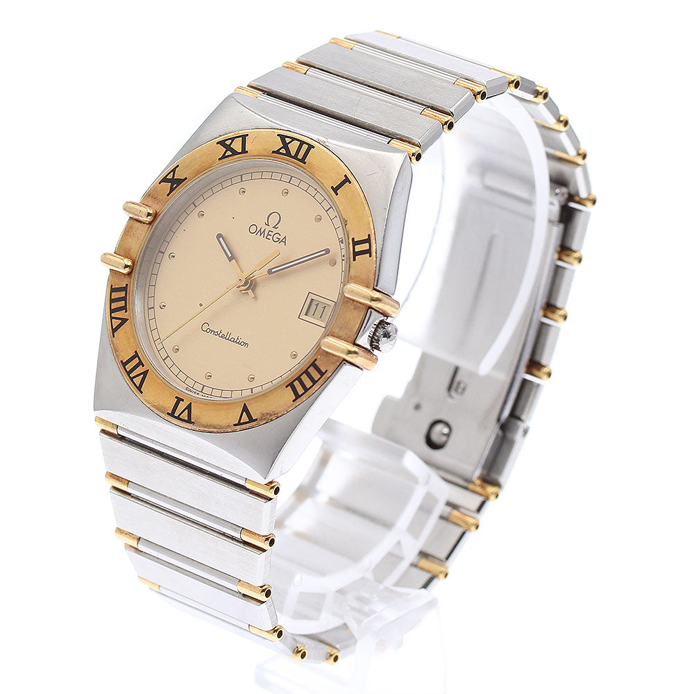 OMEGA Constellation date half bar gold Dial Quartz Men's Watch_878415