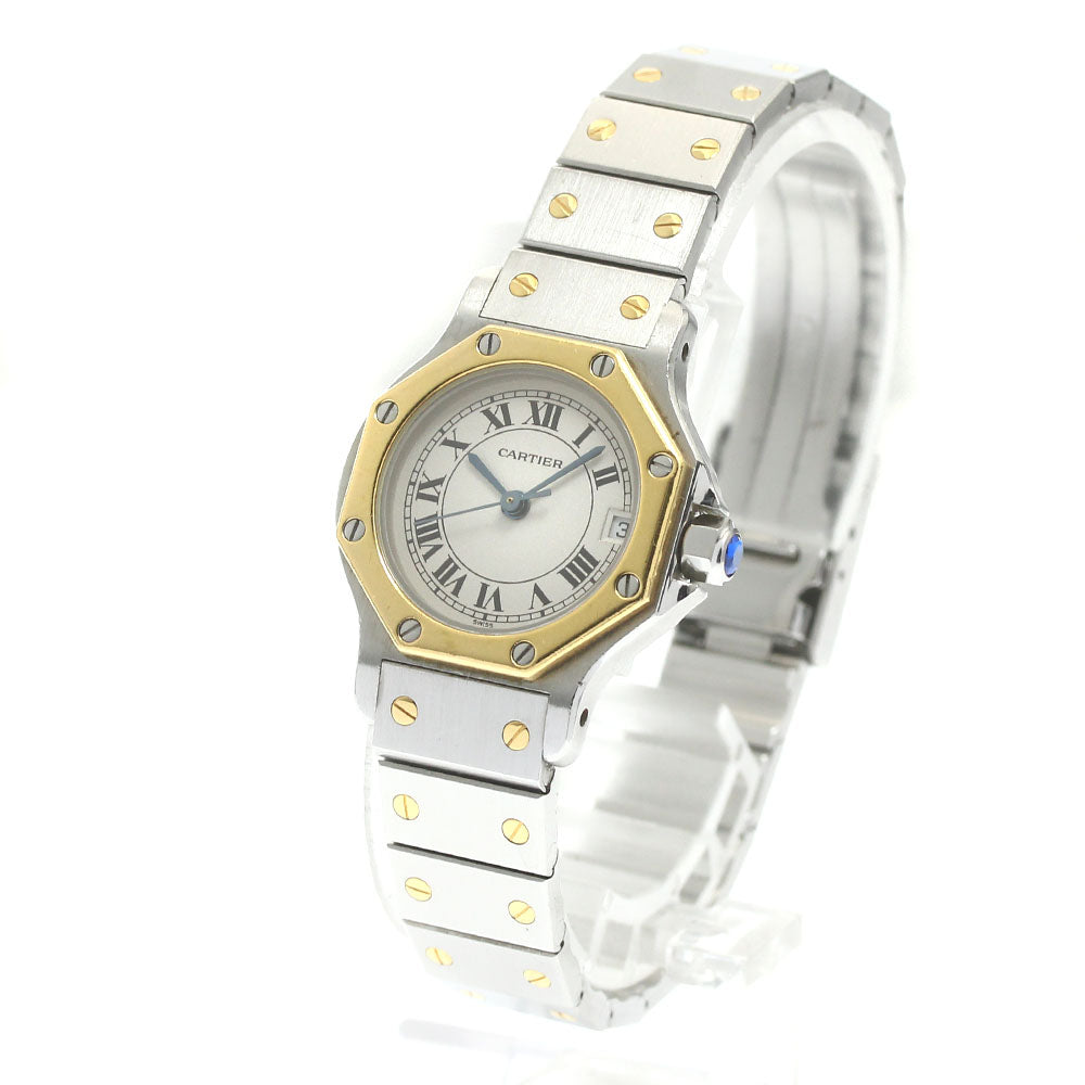 CARTIER Santos Octagon SM White Dial Quartz Ladies Watch_878416