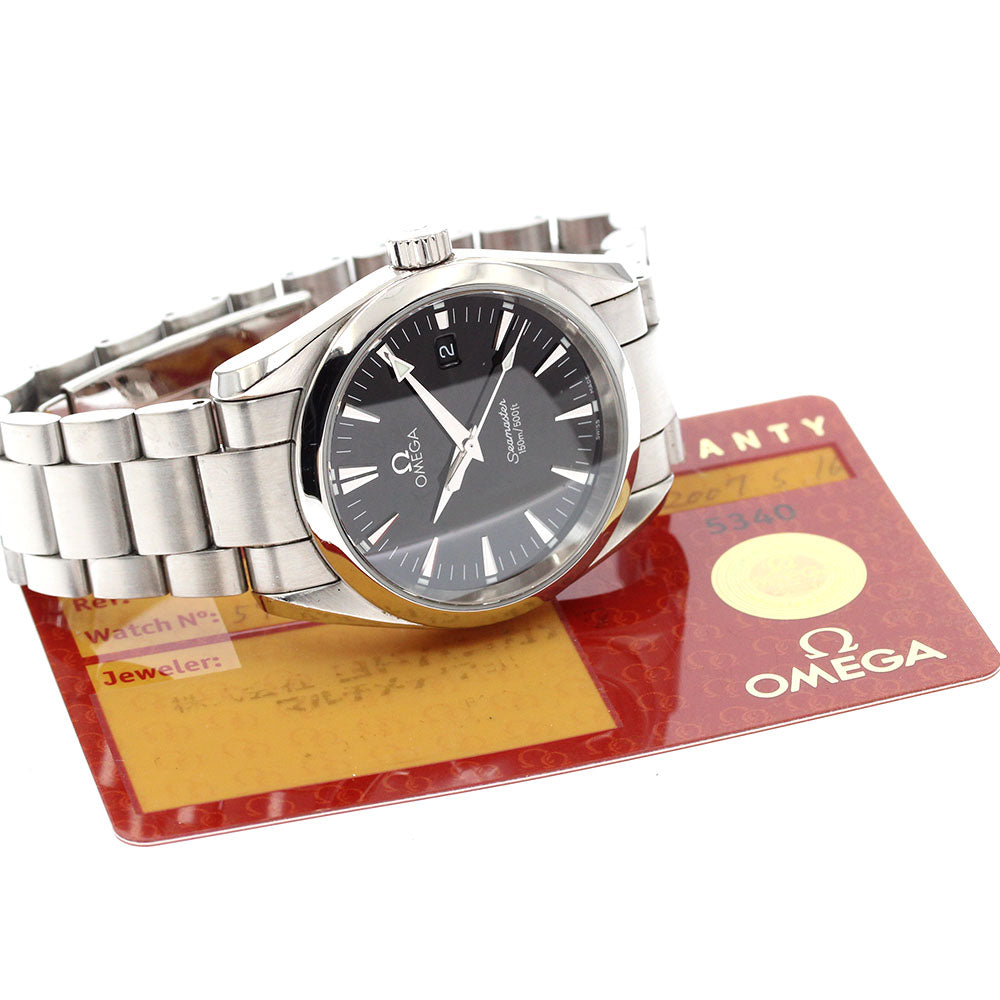 OMEGA Seamaster Aqua Terra 2518.50 Date black Dial Quartz Boy's Watch_878421