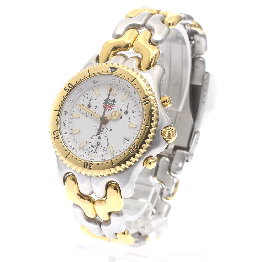 TAG HEUER S/el CG1120-0 Chronograph white Dial Quartz Men's Watch_878471