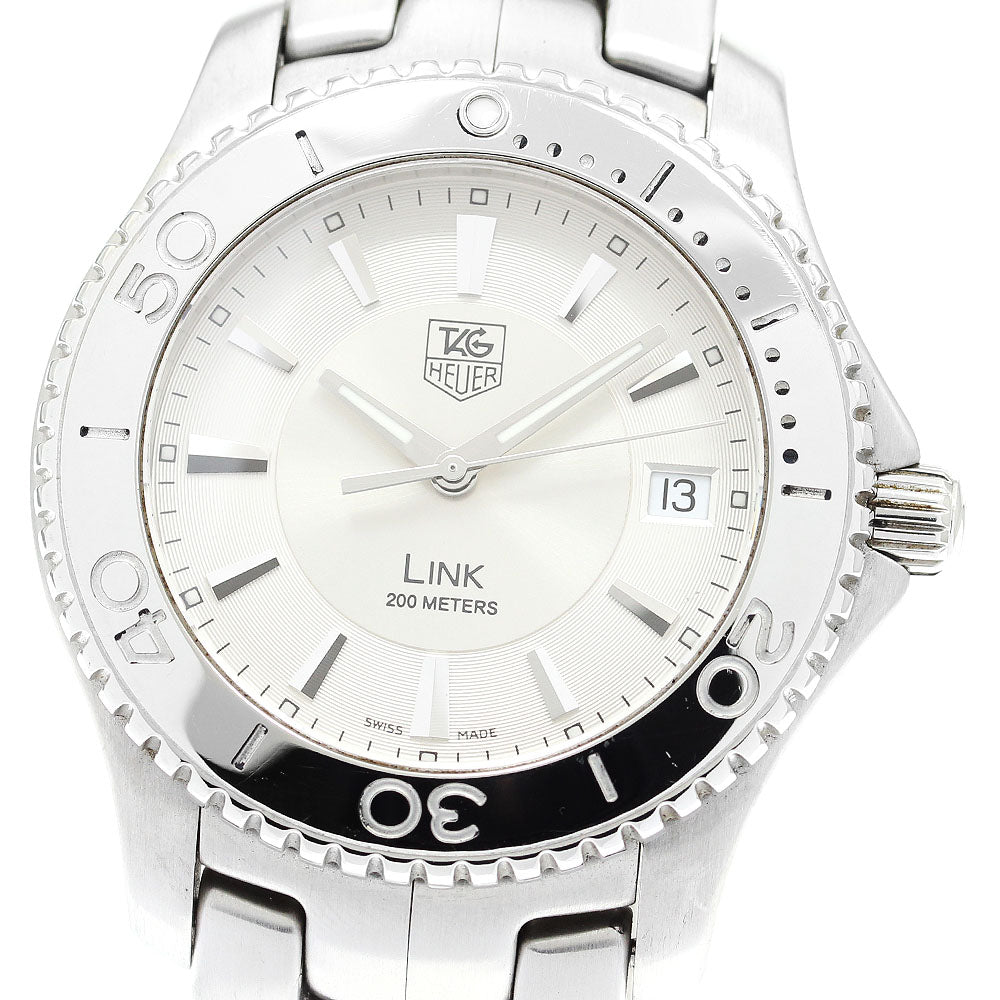 TAG HEUER Link WJ1111 Date Silver Dial Quartz Men's Watch_878476