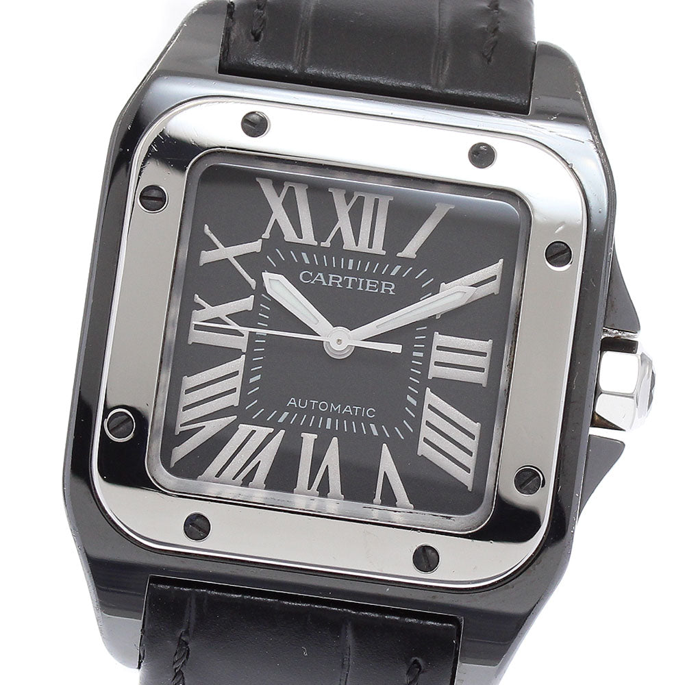 CARTIER Santos 100 MM W2020008 black Dial Automatic Boy's Watch_878485