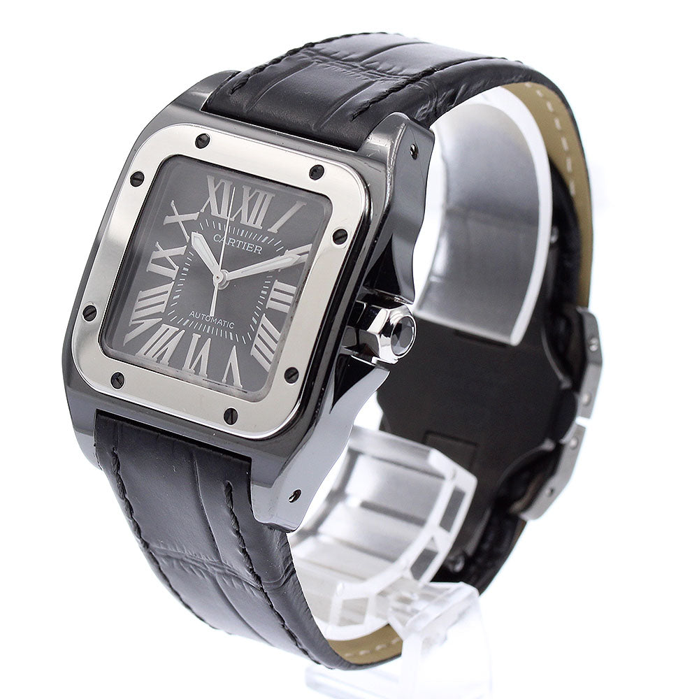 CARTIER Santos 100 MM W2020008 black Dial Automatic Boy's Watch_878485