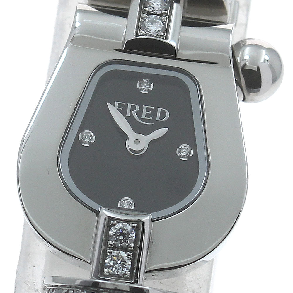 FRED Force 10 FD070111 Rug Diamond black Dial Quartz Ladies Watch_878488