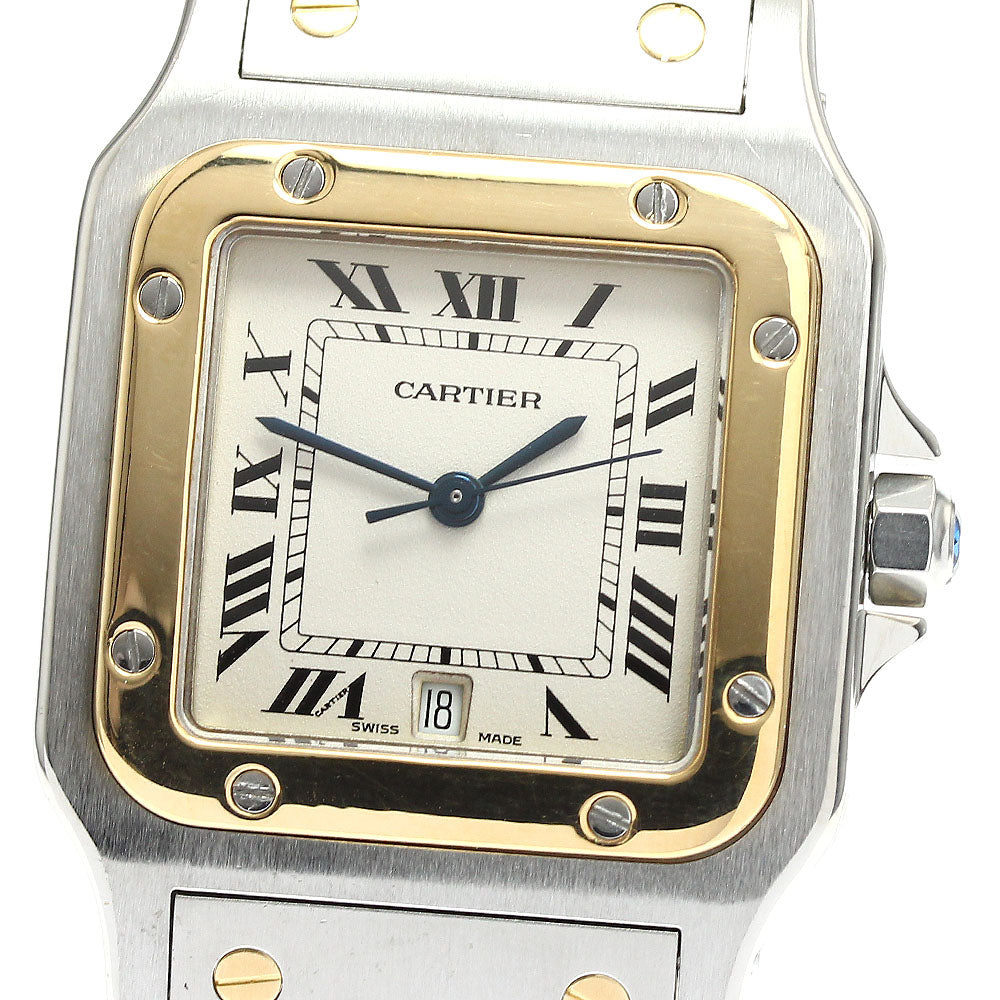 CARTIER Santos GalbeeLM W20011C4 Date beige Dial Quartz Men's Watch_878493