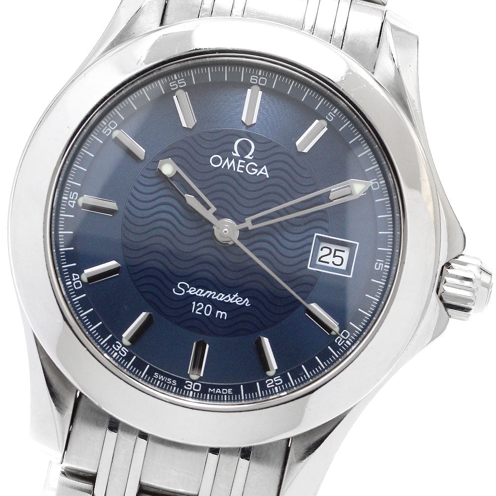 OMEGA Seamaster120 2511.81 Date Navy Dial Quartz Men's Watch_878518