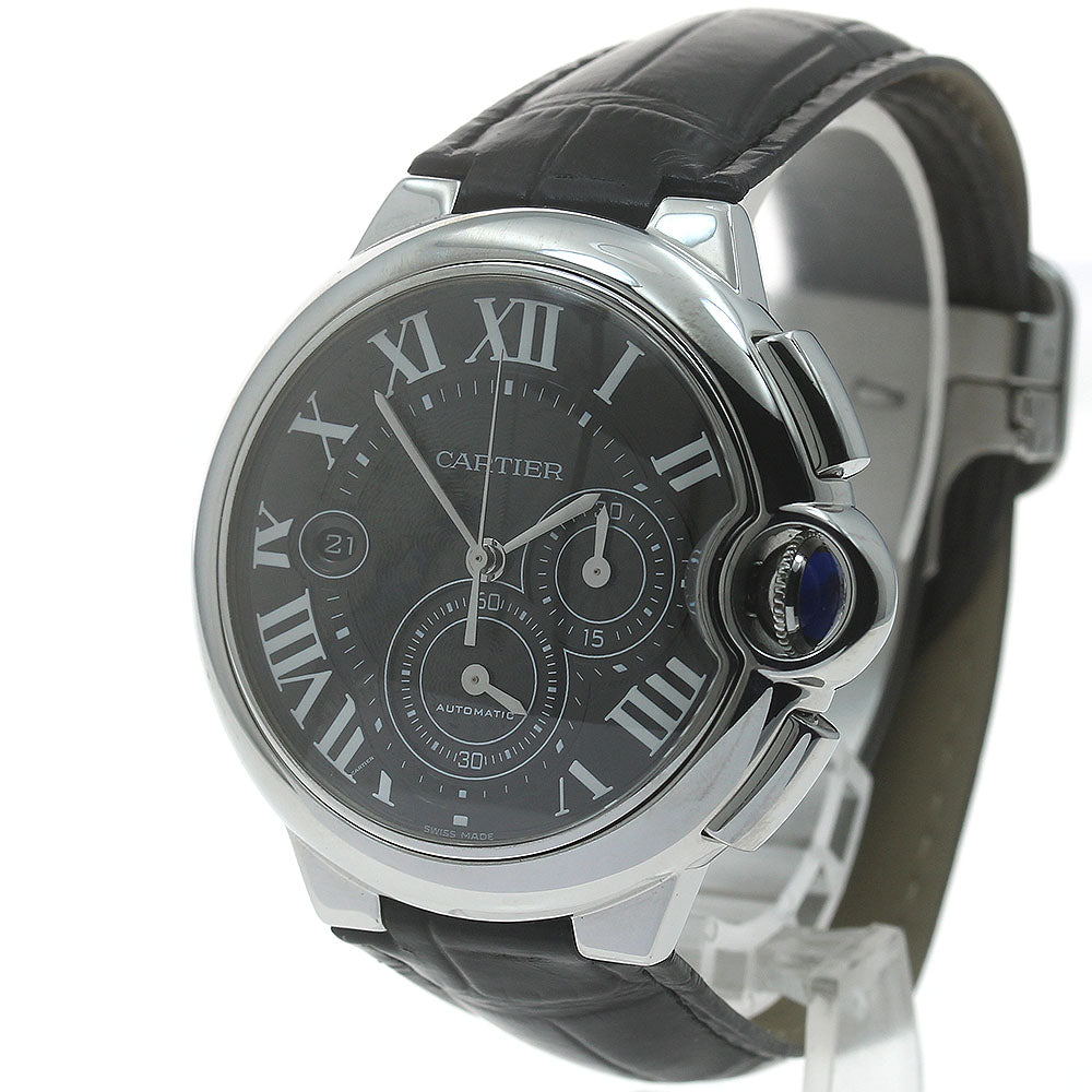 CARTIER Baron Blue XL W6920052 Chronograph Date black Dial Automatic Men's Watch_878528