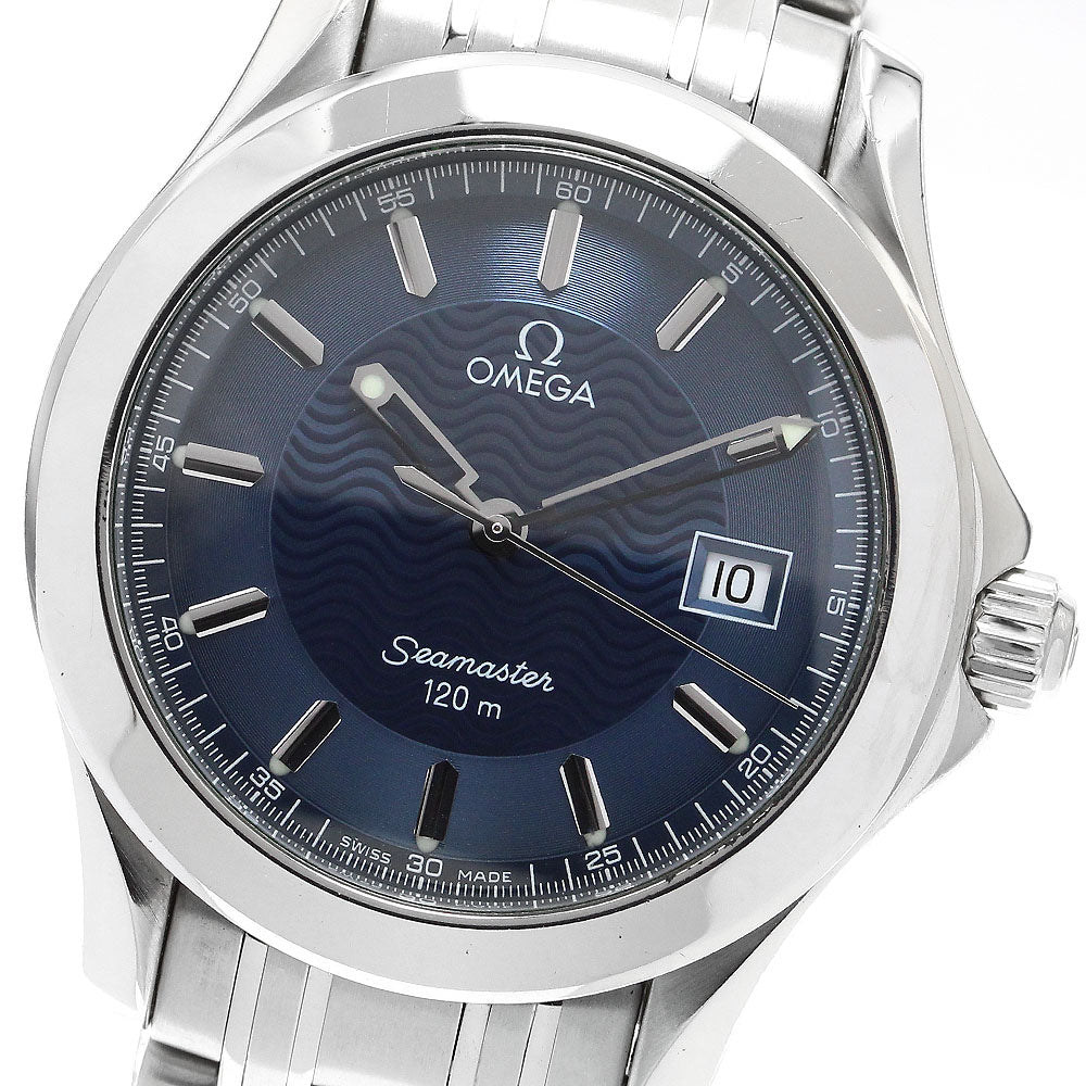 OMEGA Seamaster120 2511.81 Date Navy Dial Quartz Men's Watch_878544