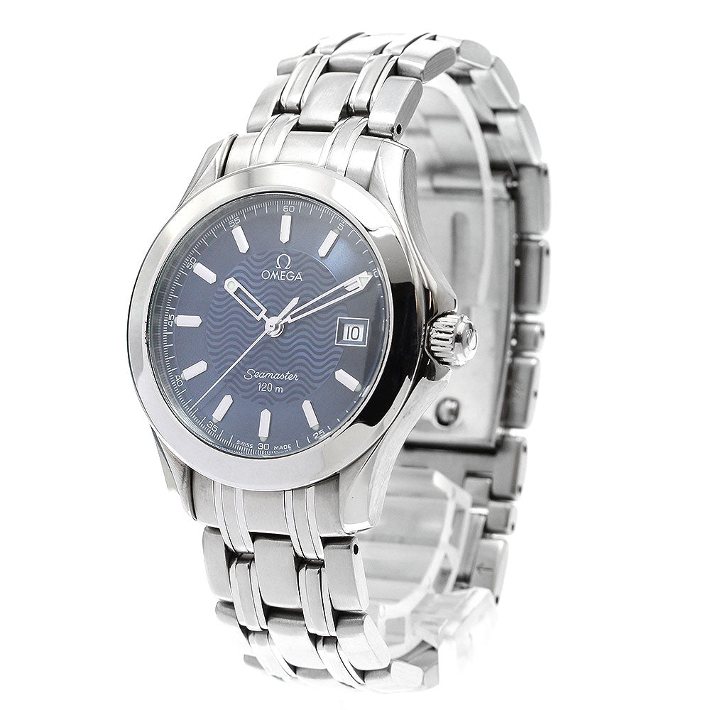 OMEGA Seamaster120 2511.81 Date Navy Dial Quartz Men's Watch_878544