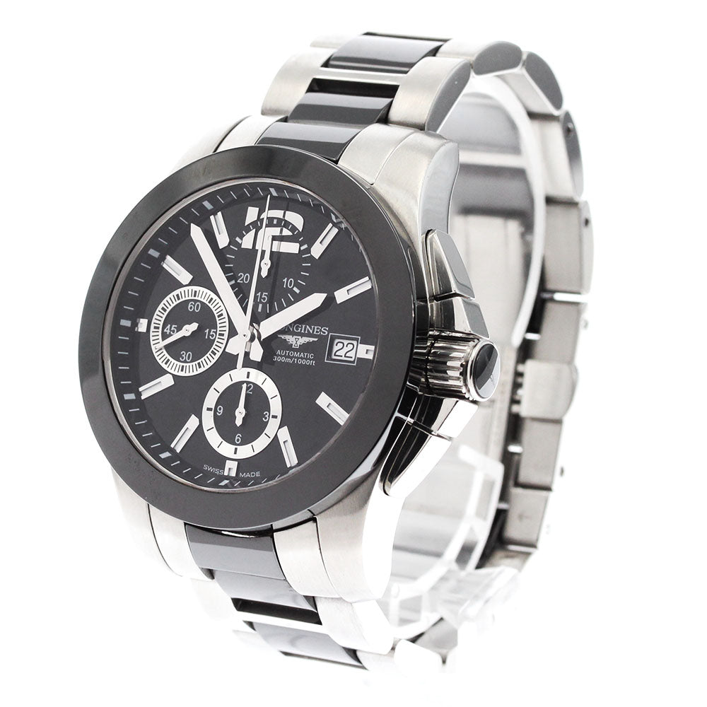 LONGINES Conquest L3.661.4 Chronograph black Dial Automatic Men's Watch_878571
