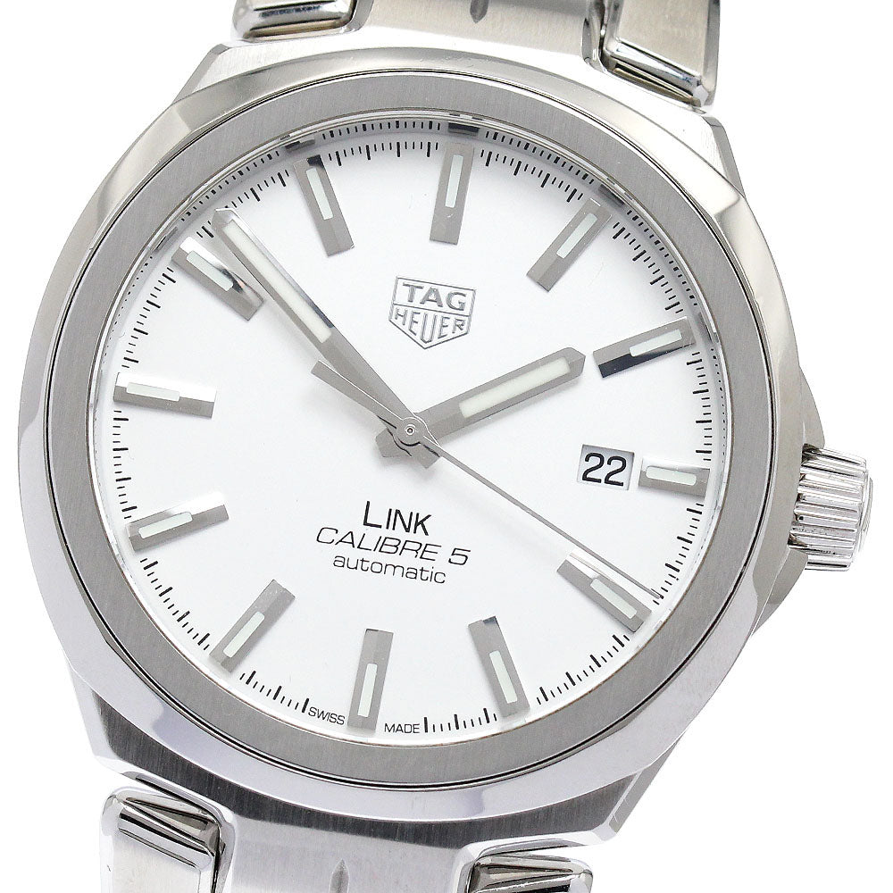 TAG HEUER Link caliber 5 WBC2111 Date Silver Dial Automatic Men's Watch_878577