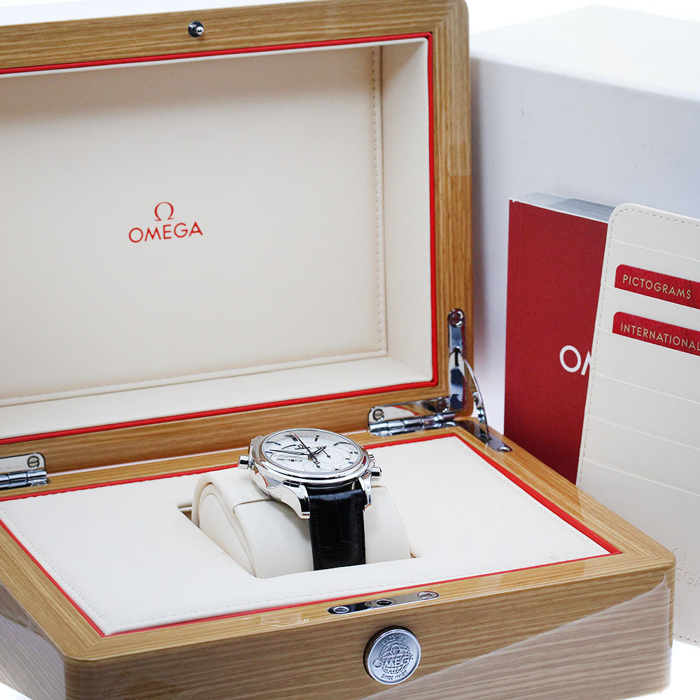 OMEGA De Ville Co-Axial Rattrapante 4847.30.31 Date Chronograph Silver Dial Automatic Men's Watch_878599