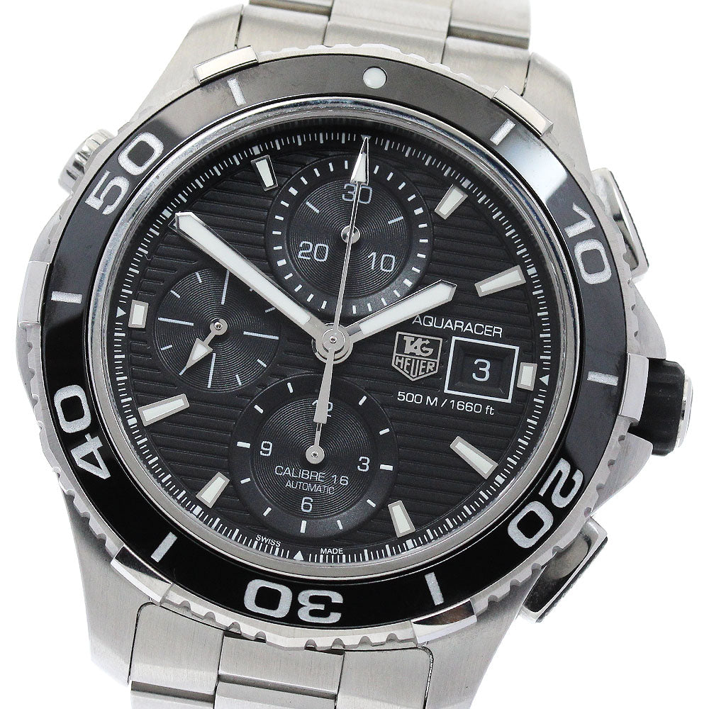 TAG HEUER Aqua Racer CAK2110 Chronograph Black Dial Automatic Men's Watch_878603