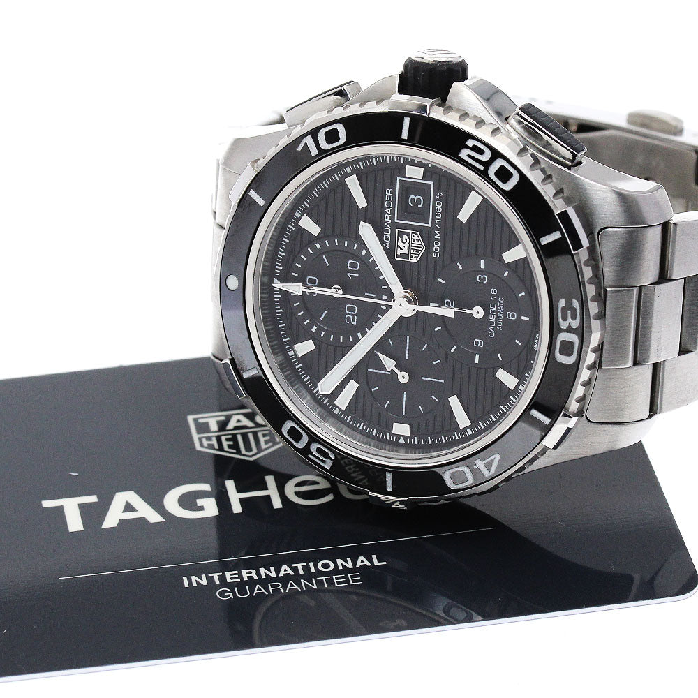 TAG HEUER Aqua Racer CAK2110 Chronograph Black Dial Automatic Men's Watch_878603