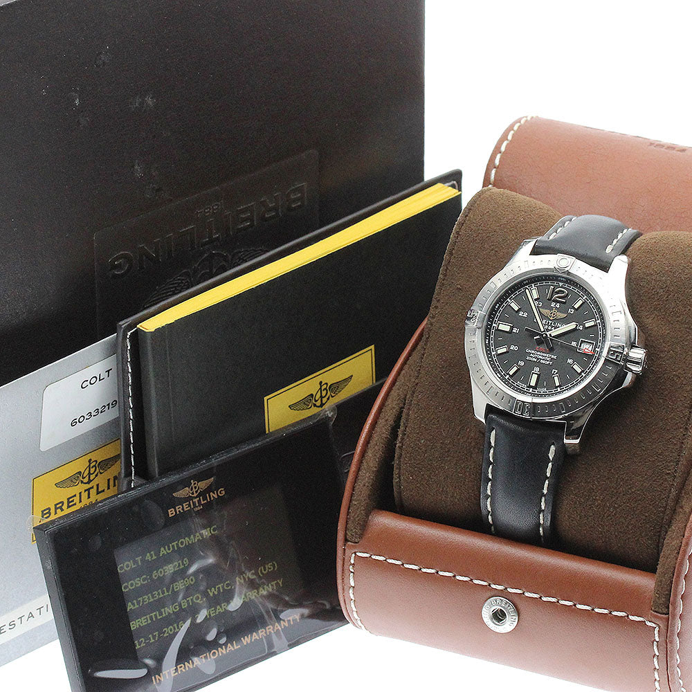 BREITLING colt 41 Automatic A17313 Date Black Dial Men's Watch_878609