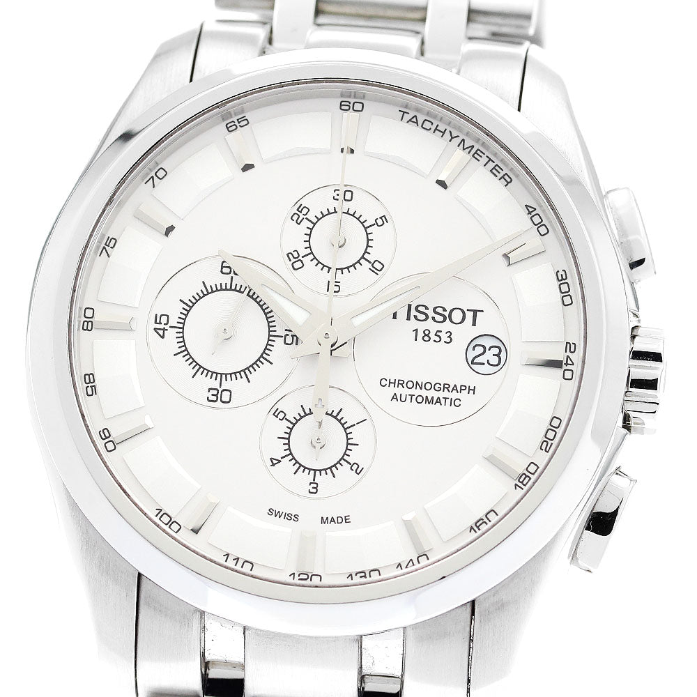 TISSOT couturier T035627 Chronograph Date Silver Dial Automatic Men's_878616