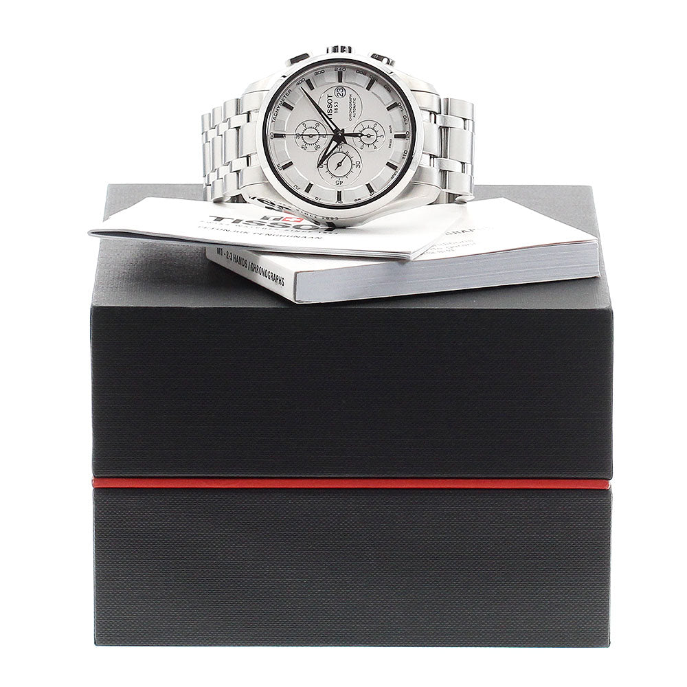 TISSOT couturier T035627 Chronograph Date Silver Dial Automatic Men's_878616